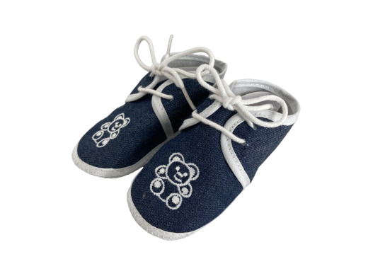 Babyschuhe Bär blau