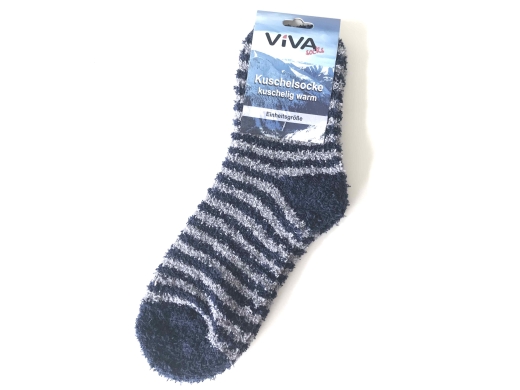 Kuschelsocken Blau/grau